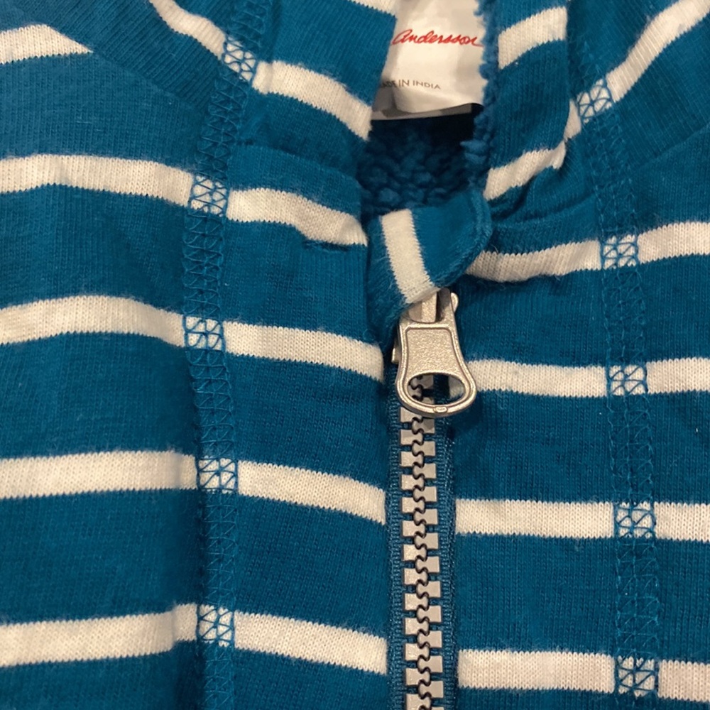 Hanna Andersson Reversible Sherpa Fleece Bunting, 18-24 months, teal - Picture 2 of 7